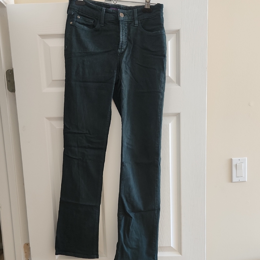 NYDJ Dark Teal Straight-Leg Jeans